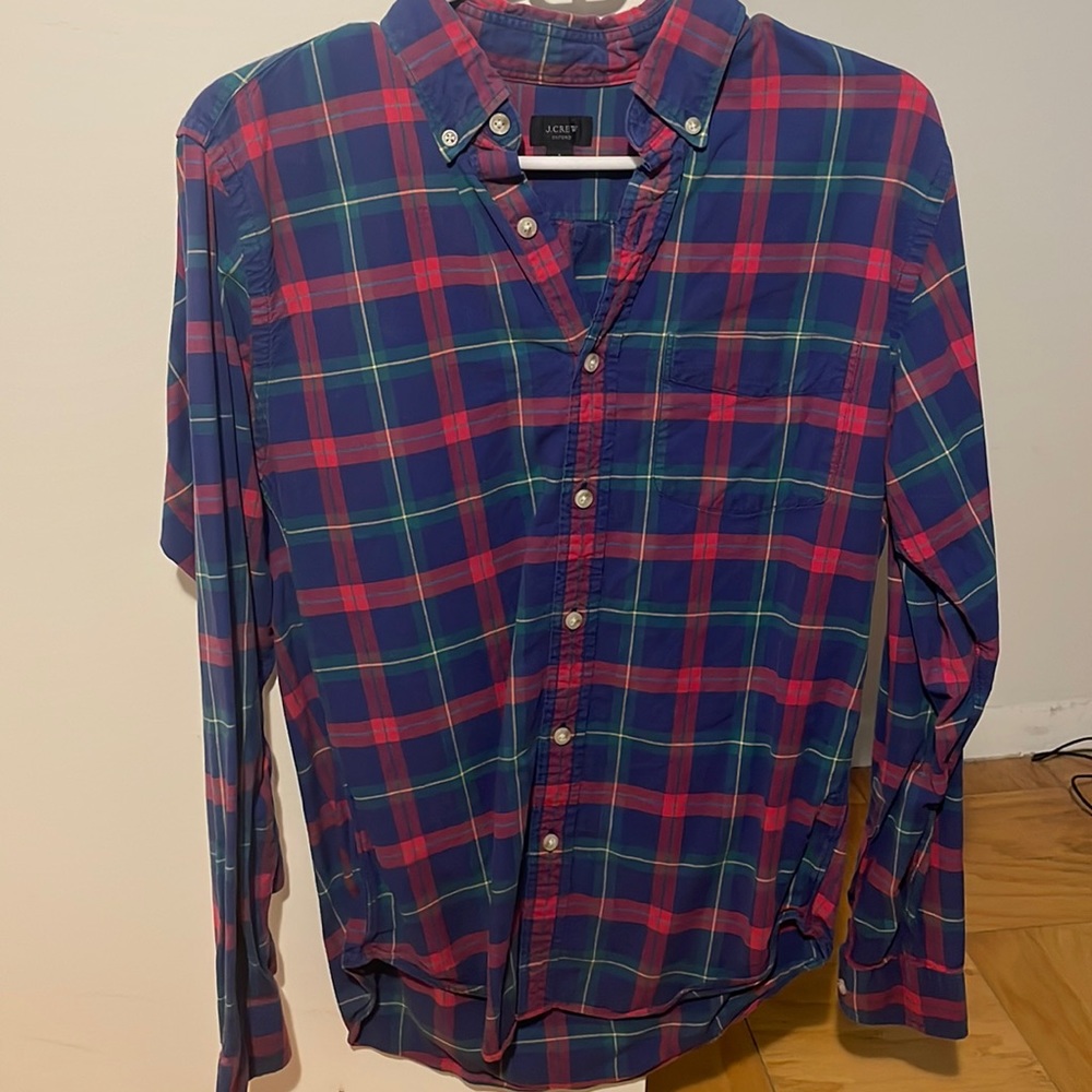 Jcrew plaid Oxford shirt